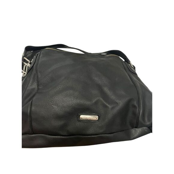 Steve Madden Big Black Purse , roomy good condition some wear - Picture 7 of 15